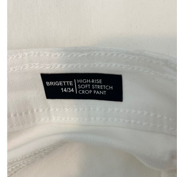 NWT Buffalo Womens 14 David Bitton Brigette High Rise Wide Leg Crop Pants White - Picture 7 of 11